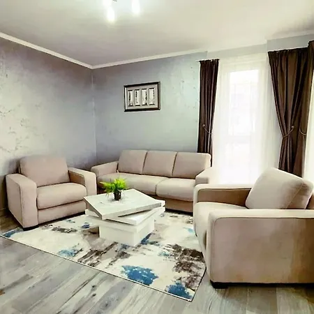 Zaraz Grey Modern With King Bed * Timisoara