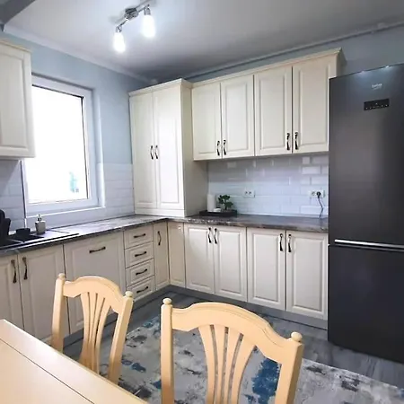 Zaraz Grey Modern With King Bed Apartment Timisoara